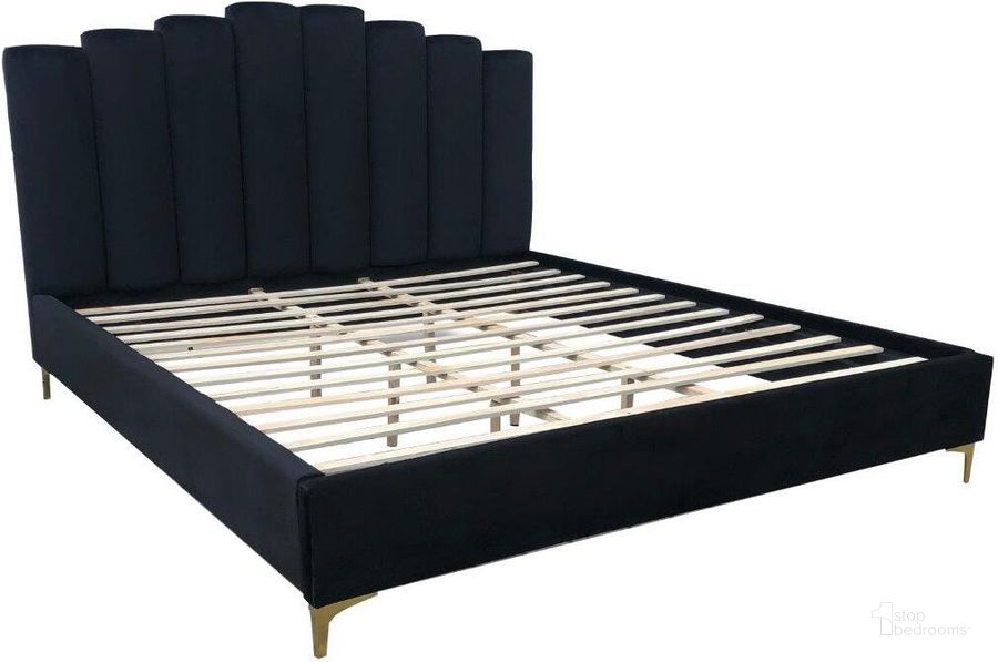 The appearance of Sicily Velvet Fabric King Platform Bed In Black designed by Best Master Furniture in the modern / contemporary interior design. This black piece of furniture  was selected by 1StopBedrooms from Sicily Collection to add a touch of cosiness and style into your home. Sku: 562VBLKEK. Bed Type: Platform Bed. Material: Upholstered. Product Type: Platform Bed. Bed Size: King. Image1