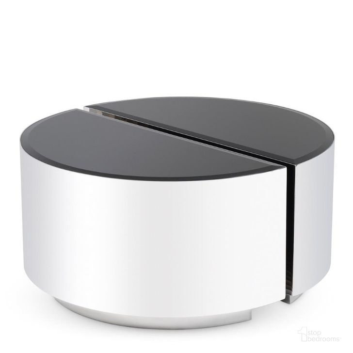 The appearance of Side Table Astra Polished Stainless Steel Set Of 2 designed by Eichholtz in the modern / contemporary interior design. This silver and black piece of furniture  was selected by 1StopBedrooms from Astra Collection to add a touch of cosiness and style into your home. Sku: 114359A;114359B. Product Type: Side Table. Image1