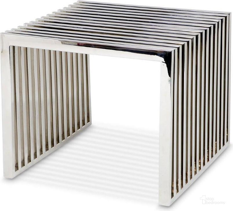 The appearance of Side Table Carlisle designed by Eichholtz in the modern / contemporary interior design. This stainless steel piece of furniture  was selected by 1StopBedrooms from Carlisle Collection to add a touch of cosiness and style into your home. Sku: 105340. Product Type: Side Table. Material: Stainless Steel. Image1