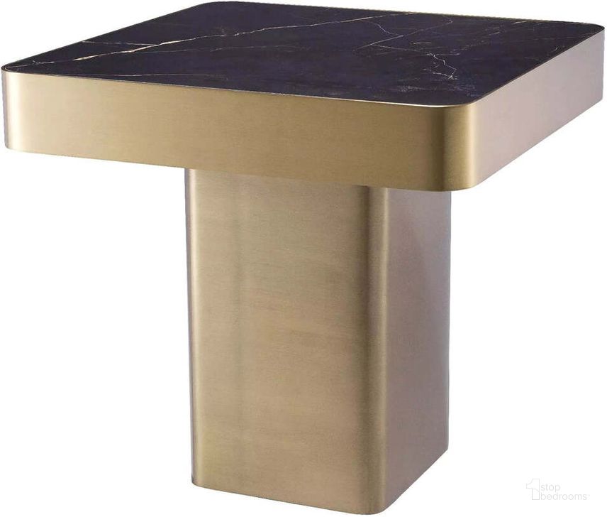 The appearance of Side Table Luxus Brushed Brass Finish designed by Eichholtz in the modern / contemporary interior design. This brass piece of furniture  was selected by 1StopBedrooms from Luxus Collection to add a touch of cosiness and style into your home. Sku: 114119A;114119B. Product Type: Side Table. Image1