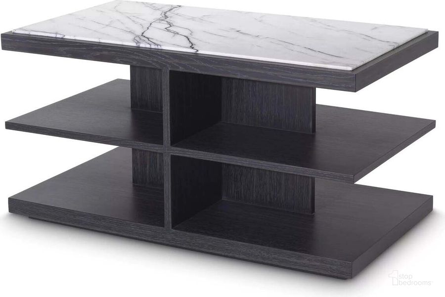 The appearance of Side Table Miguel Charcoal Grey Oak Veneer designed by Eichholtz in the modern / contemporary interior design. This charcoal piece of furniture  was selected by 1StopBedrooms from Miguel Collection to add a touch of cosiness and style into your home. Sku: 114232. Material: Wood. Product Type: Side Table. Image1