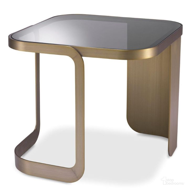The appearance of Side Table Numa Brushed Brass Finish designed by Eichholtz in the modern / contemporary interior design. This brass piece of furniture  was selected by 1StopBedrooms from Numa Collection to add a touch of cosiness and style into your home. Sku: 116297A;116297B. Product Type: Side Table. Image1
