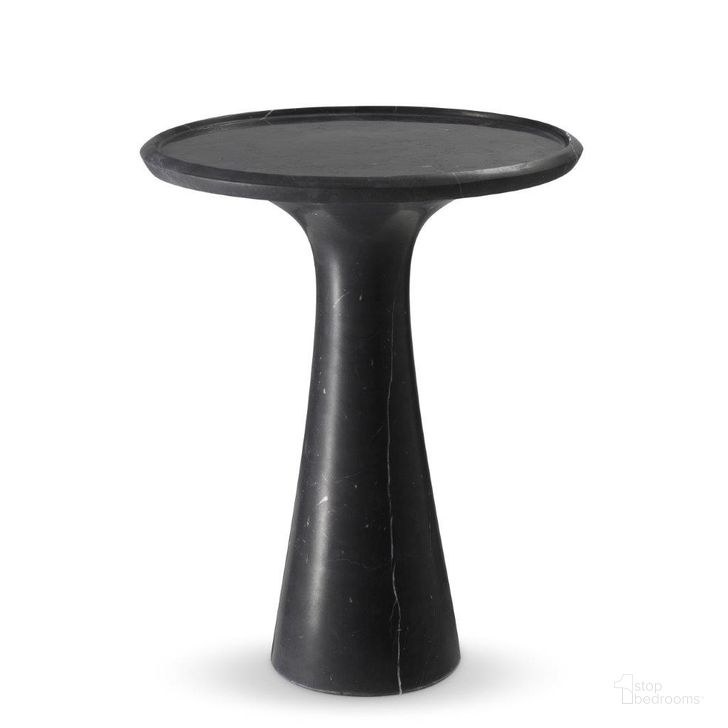 The appearance of Side Table Pompano Low Honed Black Marble designed by Eichholtz in the modern / contemporary interior design. This black piece of furniture  was selected by 1StopBedrooms from Pompano Collection to add a touch of cosiness and style into your home. Sku: 114330. Material: Marble. Product Type: Side Table. Image1