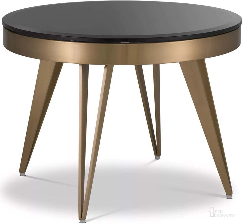 The appearance of Side Table Rocco Brushed Brass Finish designed by Eichholtz in the modern / contemporary interior design. This brass piece of furniture  was selected by 1StopBedrooms from Rocco Collection to add a touch of cosiness and style into your home. Sku: 115223A;115223B. Product Type: Side Table. Image1