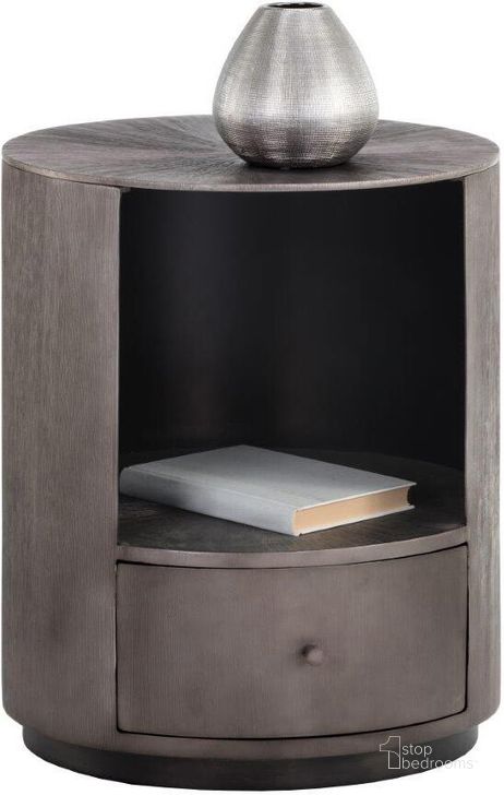 The appearance of Siena Brown Nightstand designed by Sunpan in the transitional interior design. This brown piece of furniture  was selected by 1StopBedrooms from Siena Collection to add a touch of cosiness and style into your home. Sku: 105498. Material: Steel. Product Type: Nightstand. Image1