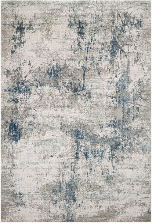 The appearance of Sienne Ivory/Ocean Rug SIENSIE-02IVOC27C0 designed by Loloi Rugs in the modern / contemporary interior design. This ivory and ocean piece of furniture  was selected by 1StopBedrooms from Sienne Collection to add a touch of cosiness and style into your home. Sku: SIENSIE-02IVOC27C0. Product Type: Rug. Material: Viscose. Image1