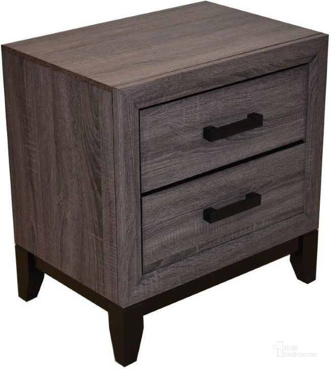 The appearance of Sierra Nightstand In Gray designed by Galaxy Home Furnishings in the modern / contemporary interior design. This gray piece of furniture  was selected by 1StopBedrooms from Sierra Collection to add a touch of cosiness and style into your home. Sku: 808857696809. Material: Wood. Product Type: Nightstand. Image1