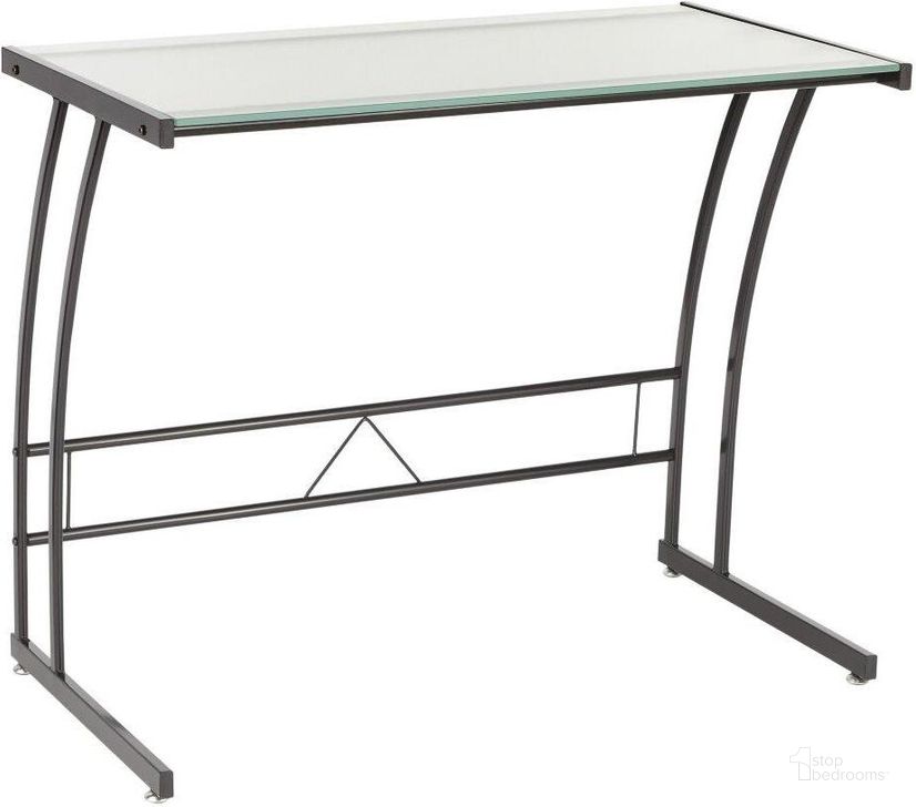 The appearance of Sigma Contemporary Desk In Black Frame And White designed by Lumisource in the modern / contemporary interior design. This black piece of furniture  was selected by 1StopBedrooms from Sigma Collection to add a touch of cosiness and style into your home. Sku: OFD-TM-BITSGL B. Material: Metal. Product Type: Computer Desk. Image1