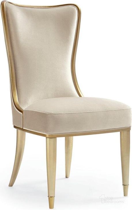 The appearance of Caracole Signature Debut Sophisticates Dining Chair designed by Caracole in the modern / contemporary interior design. This gold piece of furniture  was selected by 1StopBedrooms from Signature Debut Collection to add a touch of cosiness and style into your home. Sku: SIG-416-282. Material: Wood. Product Type: Dining Chair. Image1