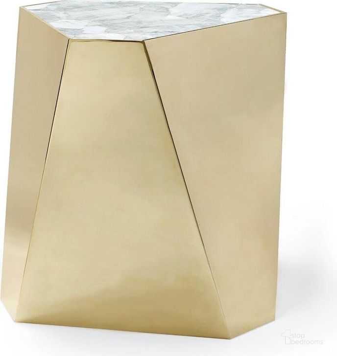 The appearance of Caracole Signature Debut Contempo Side Table - Gold Large designed by Caracole in the modern / contemporary interior design. This gold piece of furniture  was selected by 1StopBedrooms from Signature Debut Collection to add a touch of cosiness and style into your home. Sku: SIG-416-411. Material: Metal. Product Type: Side Table. Image1