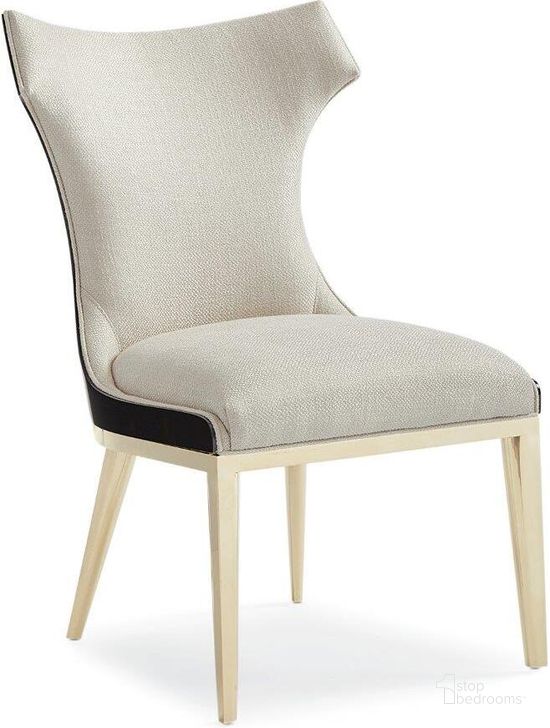 The appearance of Caracole Signature Simpatico The Urbane Dining Side Chair Dsc Majestic Gold designed by Caracole in the modern / contemporary interior design. This gold piece of furniture  was selected by 1StopBedrooms from Signature Simpatico Collection to add a touch of cosiness and style into your home. Sku: SIG-017-281. Product Type: Dining Chair. Material: Stainless Steel. Image1