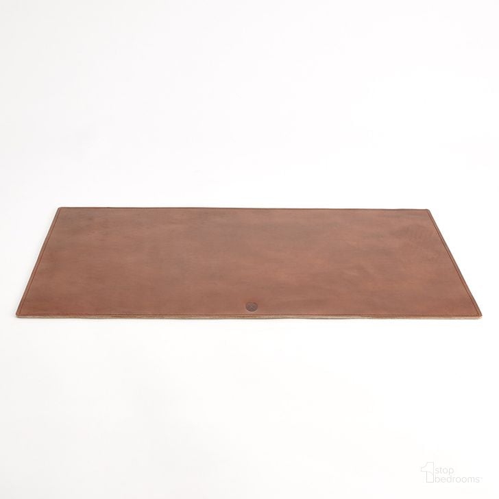 The appearance of Signature Tobacco Deskpad In Brown designed by Global Views in the modern / contemporary interior design. This brown piece of furniture  was selected by 1StopBedrooms from Signature Collection to add a touch of cosiness and style into your home. Sku: BB-9.90046. Material: Leather. Product Type: Decorative Accessory. Image1