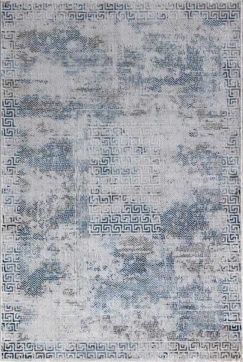 The appearance of Silas SM50A Mediterranean Breeze Abstract Vintage Blue 2' x 8' Area Rug designed by Rugs America in the rustic / southwestern interior design. This breeze piece of furniture  was selected by 1StopBedrooms from Silas Collection to add a touch of cosiness and style into your home. Sku: RA31062. Material: Polyester. Product Type: Area Rugs. Image1