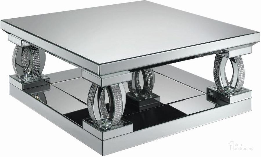 The appearance of Silver Coffee Table designed by Coaster in the modern / contemporary interior design. This silver piece of furniture  was selected by 1StopBedrooms from Silver Collection to add a touch of cosiness and style into your home. Sku: 722518. Material: Glass. Product Type: Coffee Table. Image1