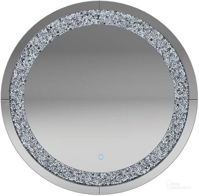 The appearance of Silver Round Wall Mirror designed by Coaster in the modern / contemporary interior design. This silver piece of furniture  was selected by 1StopBedrooms from  to add a touch of cosiness and style into your home. Sku: 961525. Material: MDF. Product Type: Accent Mirror. Image1
