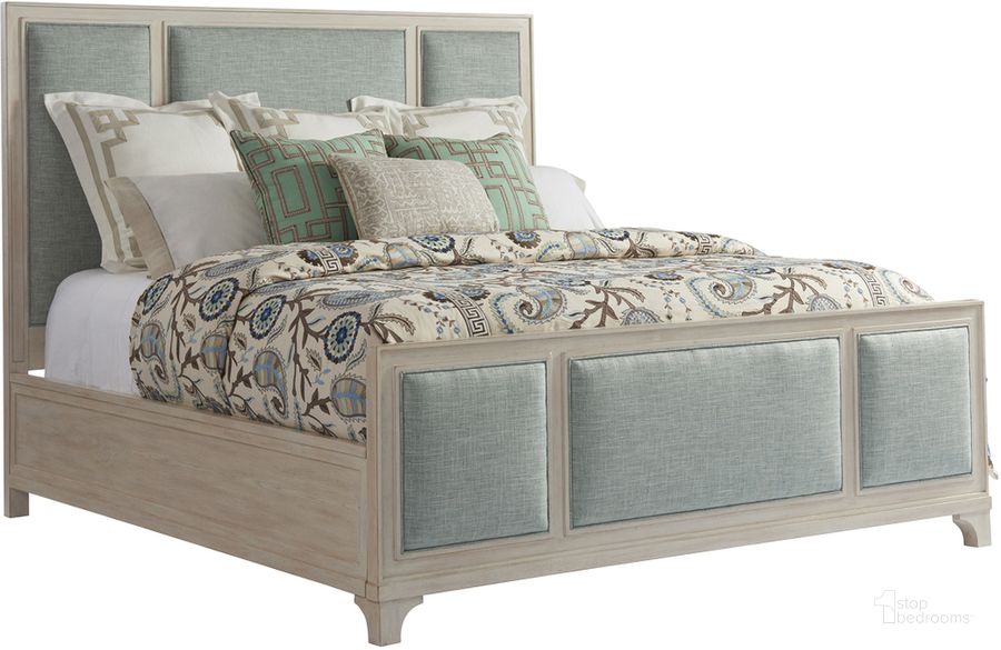 The appearance of Simoney California King Panel Bed designed by Off 5th Home in the traditional interior design. This teal piece of furniture  was selected by 1StopBedrooms from Simoney Collection to add a touch of cosiness and style into your home. Sku: 01-0921-135C-40. Bed Type: Panel Bed. Material: Wood. Product Type: Panel Bed. Bed Size: California King. Image1