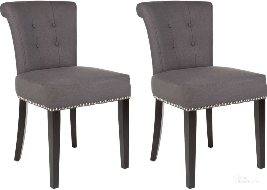 The appearance of Sinclair Charcoal Ring Chair designed by Safavieh in the traditional interior design. This grey piece of furniture  was selected by 1StopBedrooms from Sinclair Collection to add a touch of cosiness and style into your home. Sku: MCR4705A-SET2. Product Type: Dining Chair. Material: Stainless Steel. Image1