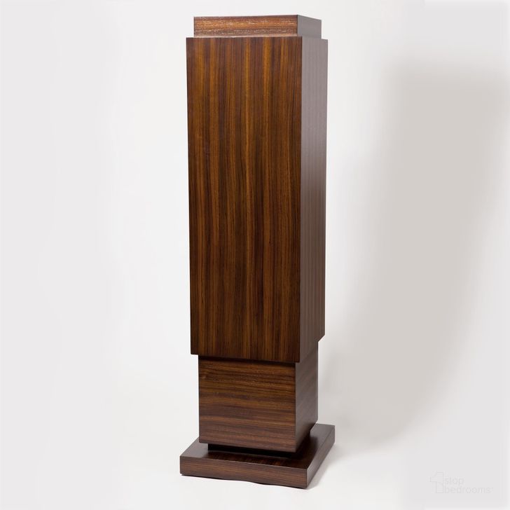 The appearance of Single Skyscraper Pedestal In Brown designed by Global Views in the modern / contemporary interior design. This brown piece of furniture  was selected by 1StopBedrooms from Single Collection to add a touch of cosiness and style into your home. Sku: 2343. Material: MDF. Product Type: Pedestal. Image1
