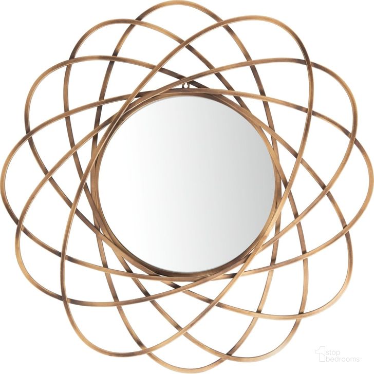 The appearance of Sinisa Gold Mirror designed by Safavieh in the modern / contemporary interior design. This gold piece of furniture  was selected by 1StopBedrooms from Safavieh MRR Collection to add a touch of cosiness and style into your home. Sku: MRR1028A. Product Type: Mirror. Material: Iron. Image1