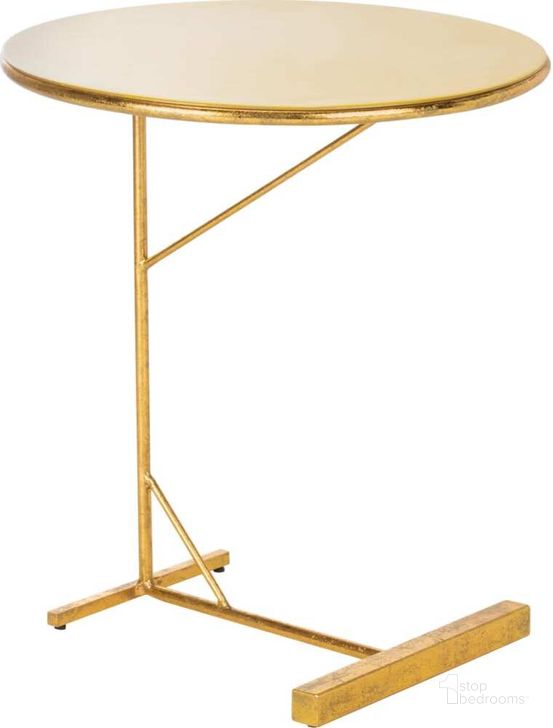 The appearance of Sionne Yellow and Gold Round C Table designed by Safavieh in the modern / contemporary interior design. This yellow piece of furniture  was selected by 1StopBedrooms from Sionne Collection to add a touch of cosiness and style into your home. Sku: ACC3210A. Product Type: Accent Table. Material: Iron. Image1