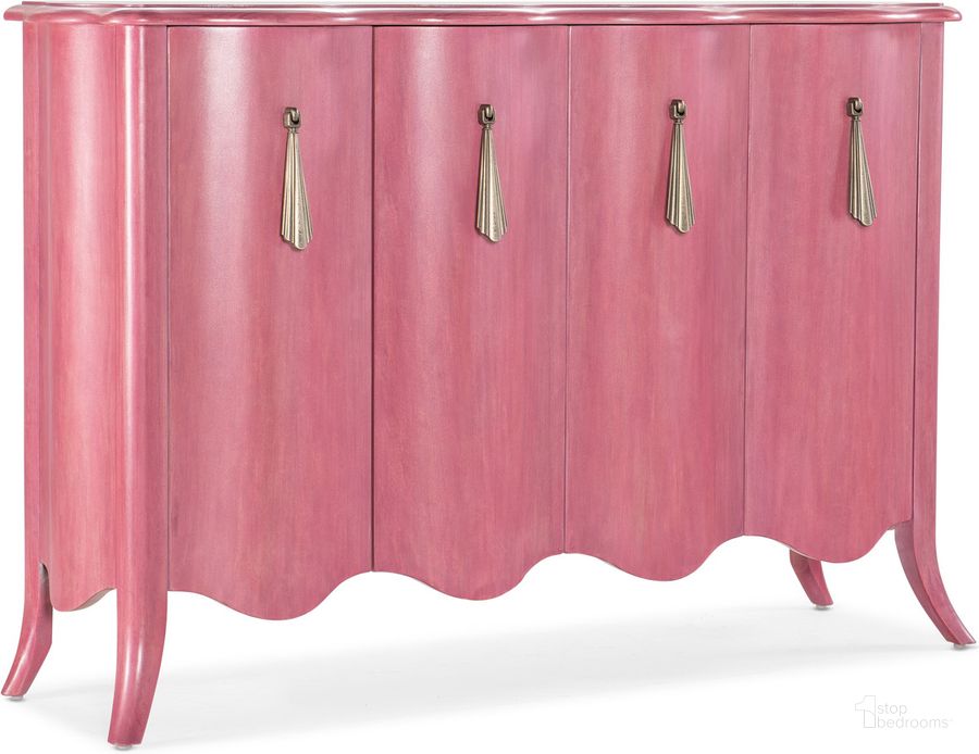 The appearance of Sisterhood Credenza In Pink and White designed by Hooker in the transitional interior design. This pink and white piece of furniture  was selected by 1StopBedrooms from Komen Collection to add a touch of cosiness and style into your home. Sku: 5000-85003-68. Material: Wood. Product Type: Credenza. Image1