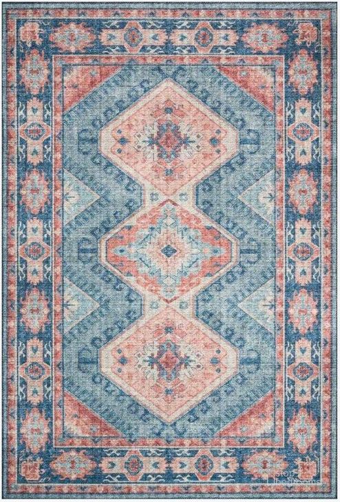 The appearance of Skye Turquoise/Terracotta Rug SKYESKY-03TQTC160S designed by Loloi Rugs in the traditional interior design. This turquoise and terracotta piece of furniture  was selected by 1StopBedrooms from Skye Collection to add a touch of cosiness and style into your home. Sku: SKYESKY-03TQTC160S. Material: Polyester. Product Type: Rug. Image1