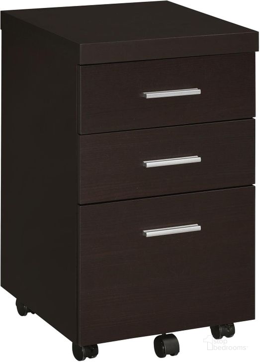The appearance of Skylar Cappuccino File Cabinet designed by Coaster in the modern / contemporary interior design. This brown piece of furniture  was selected by 1StopBedrooms from Skylar Collection to add a touch of cosiness and style into your home. Sku: 800903. Material: Wood. Product Type: File Cabinet. Image1