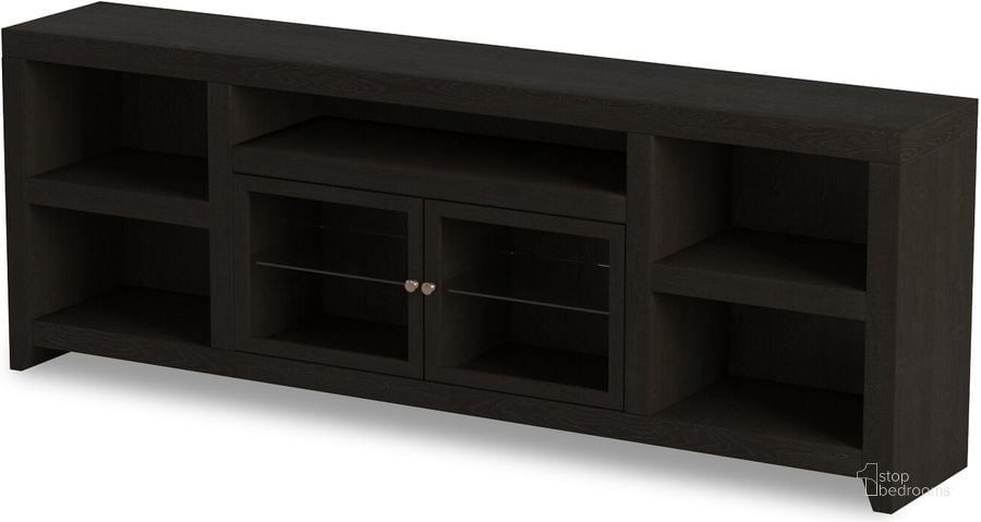 The appearance of Skyline 96 Inch Super TV Console designed by Legends Furniture in the modern / contemporary interior design. This dark color piece of furniture  was selected by 1StopBedrooms from Skyline Collection to add a touch of cosiness and style into your home. Sku: SK1595.MOC. Material: Wood. Product Type: TV Stands and TV Console. Image1