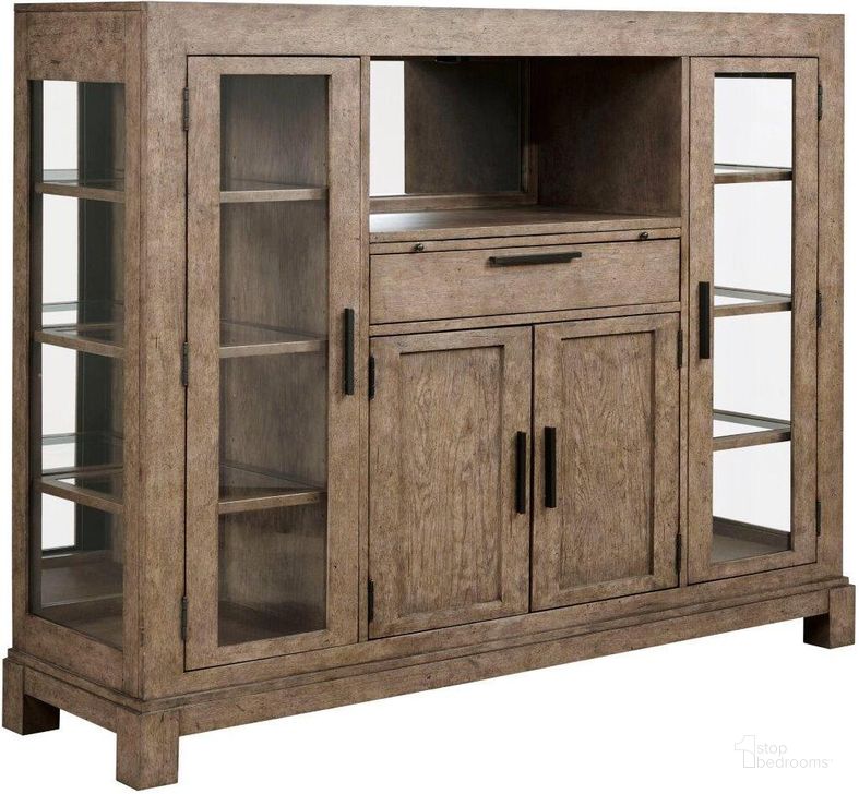 The appearance of Skyline Bailey Wine Cabinet designed by American Drew in the  interior design. This medium stain piece of furniture  was selected by 1StopBedrooms from Skyline Collection to add a touch of cosiness and style into your home. Sku: 010-855. Material: Wood. Product Type: Wine Cabinet. Image1