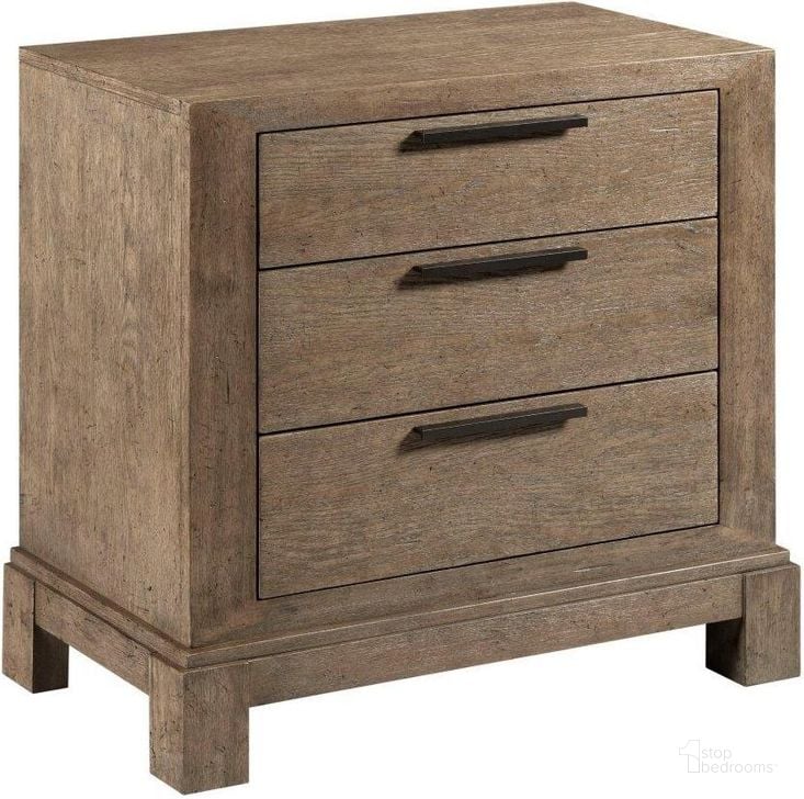 The appearance of Skyline Hollins Nightstand designed by American Drew in the  interior design. This medium stain piece of furniture  was selected by 1StopBedrooms from Skyline Collection to add a touch of cosiness and style into your home. Sku: 010-420. Material: Wood. Product Type: Nightstand. Image1