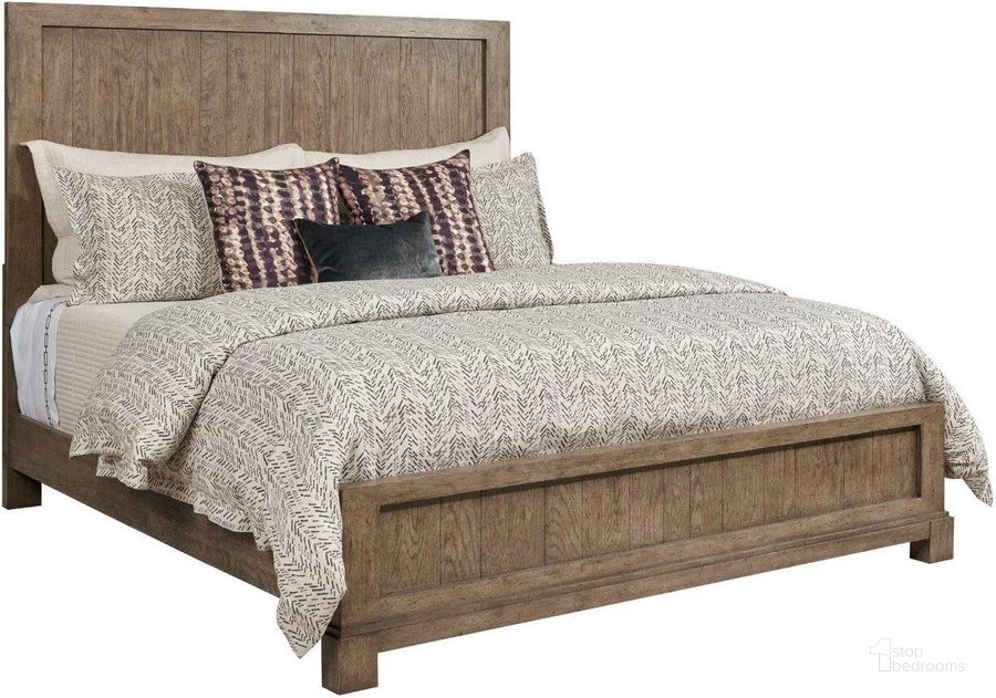 The appearance of Skyline Trenton California King Panel Bed designed by American Drew in the  interior design. This medium stain piece of furniture  was selected by 1StopBedrooms from Skyline Collection to add a touch of cosiness and style into your home. Sku: 010-307R. Bed Type: Panel Bed. Material: Wood. Product Type: Panel Bed. Bed Size: California King. Image1