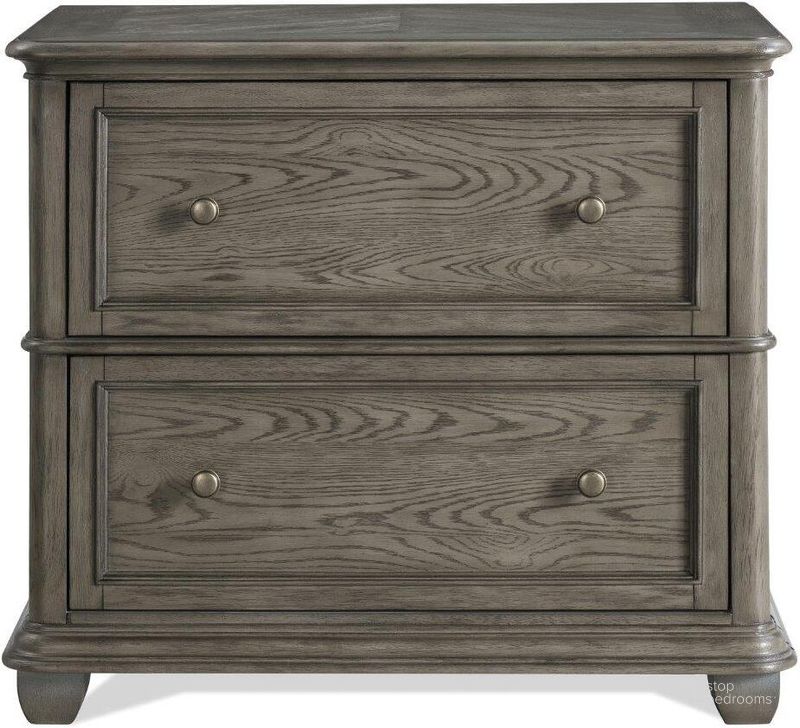 The appearance of Sloane Grey Wash Lateral File Cabinet designed by Riverside Furniture in the transitional interior design. This gray piece of furniture  was selected by 1StopBedrooms from Sloane Collection to add a touch of cosiness and style into your home. Sku: 77934. Product Type: File Cabinet. Image1