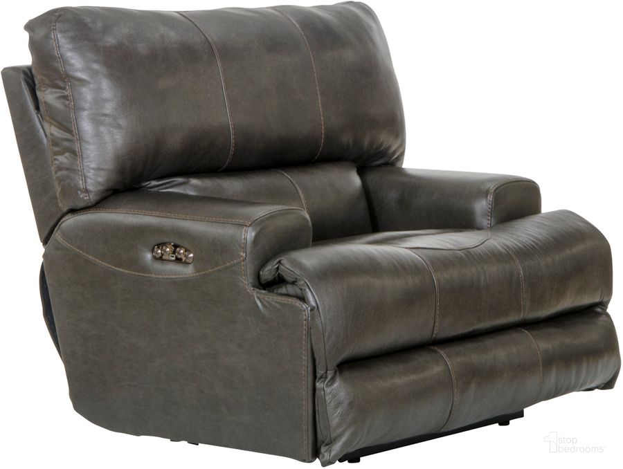 The appearance of Slocan Steel Recliner designed by FineForm in the traditional interior design. This steel piece of furniture  was selected by 1StopBedrooms from Slocan Collection to add a touch of cosiness and style into your home. Sku: 7645807128328308328. Material: Leather. Product Type: Recliner. Image1