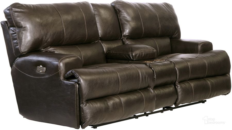 The appearance of Slocan Steel Reclining Loveseat designed by FineForm in the traditional interior design. This steel piece of furniture  was selected by 1StopBedrooms from Slocan Collection to add a touch of cosiness and style into your home. Sku: 764589128328308328. Material: Leather. Product Type: Reclining Loveseat. Image1