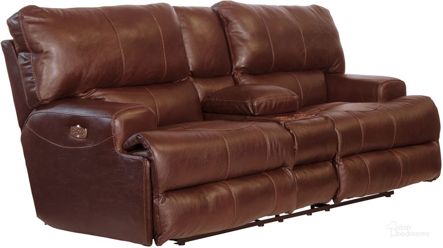 The appearance of Slocan Walnut Reclining Loveseat 0qd24553563 designed by FineForm in the traditional interior design. This walnut piece of furniture  was selected by 1StopBedrooms from Slocan Collection to add a touch of cosiness and style into your home. Sku: 764589128319308319. Material: Leather. Product Type: Reclining Loveseat. Image1