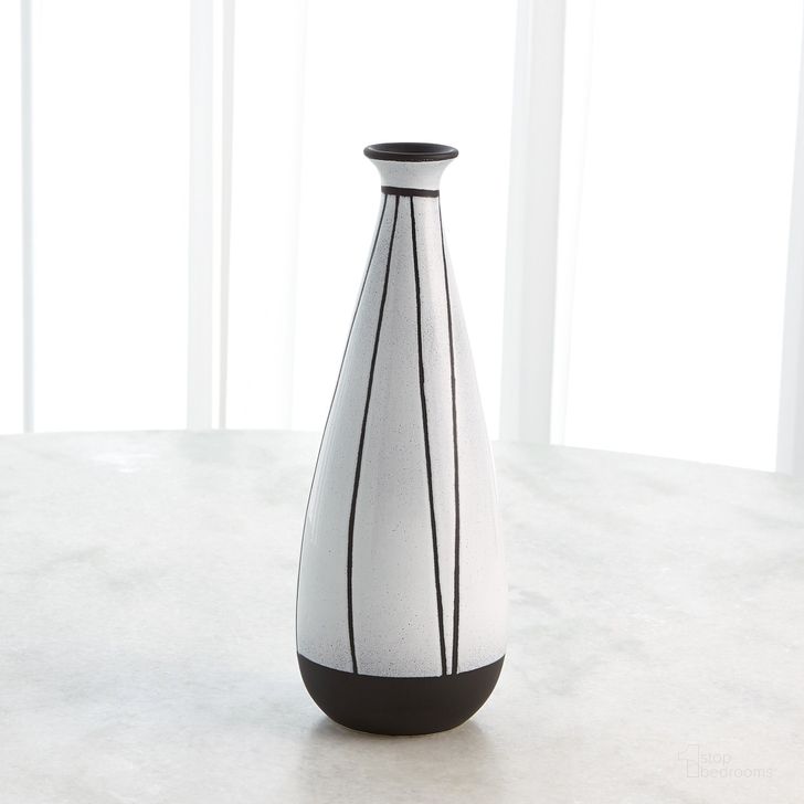 The appearance of Small Black And White Linear Bottle designed by Global Views in the modern / contemporary interior design. This black piece of furniture  was selected by 1StopBedrooms from Linear Collection to add a touch of cosiness and style into your home. Sku: 3.31691. Material: Ceramic. Product Type: Decorative Accessory. Image1