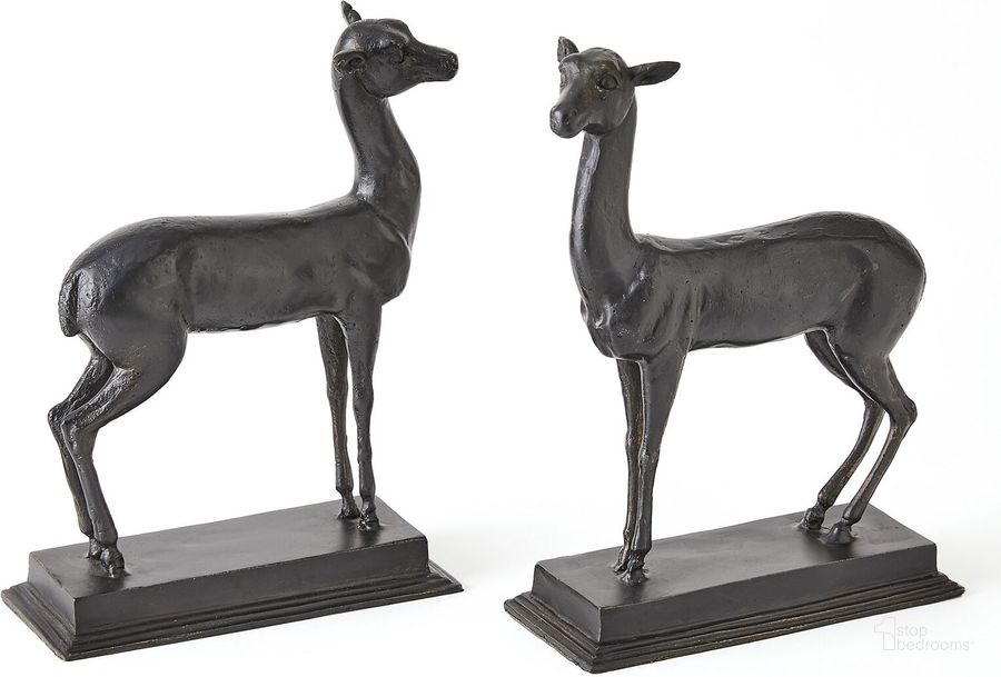 The appearance of Small Fawns Set of 2 In Bronze designed by Global Views in the modern / contemporary interior design. This bronze piece of furniture  was selected by 1StopBedrooms from Fawns Collection to add a touch of cosiness and style into your home. Sku: 8.81578. Product Type: Decorative Accessory. Material: Iron. Image1