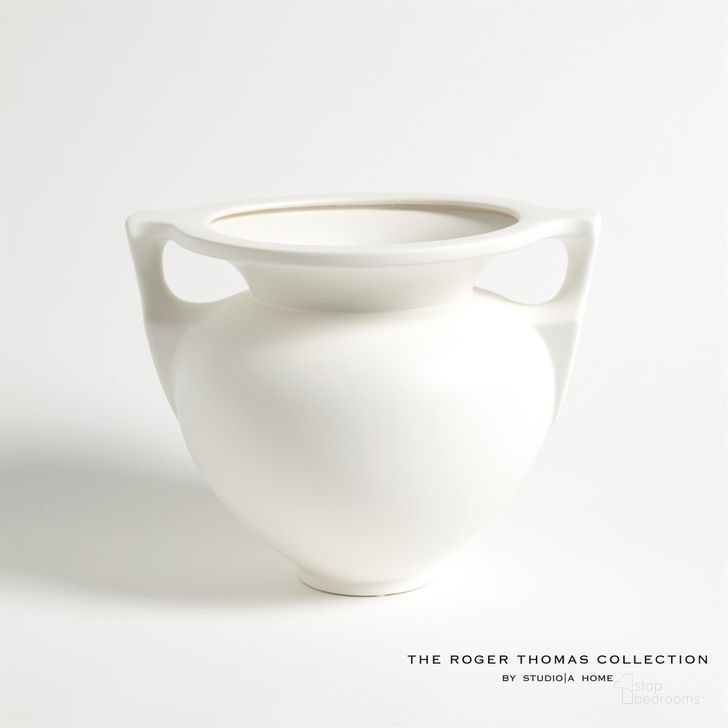 The appearance of Small Grecian Amphora In Matte White designed by Global Views in the modern / contemporary interior design. This white piece of furniture  was selected by 1StopBedrooms from Grecian Collection to add a touch of cosiness and style into your home. Sku: RT7.10003. Material: Ceramic. Product Type: Decorative Accessory. Image1