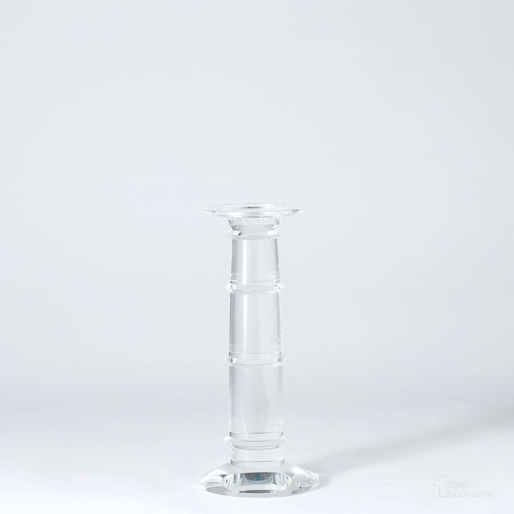 The appearance of Small Ice Pillar Holder In Clear designed by Global Views in the modern / contemporary interior design. This clear piece of furniture  was selected by 1StopBedrooms from Ice Collection to add a touch of cosiness and style into your home. Sku: 8.81728. Product Type: Candle Holder. Material: Crystal. Image1