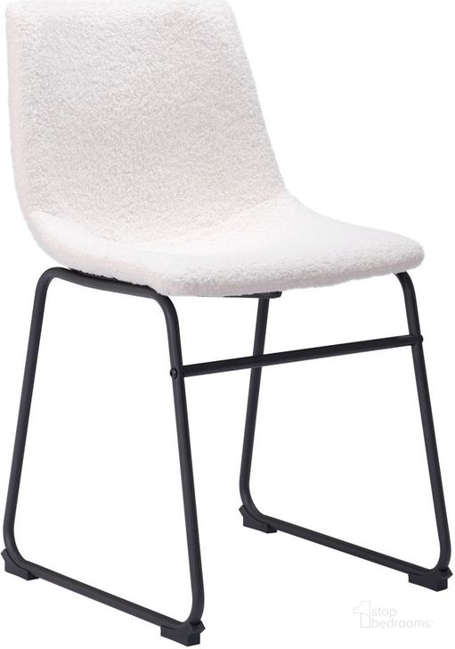 The appearance of Smart Dining Chair Set of 2 In Ivory designed by Zuo Modern in the transitional interior design. This ivory piece of furniture  was selected by 1StopBedrooms from Smart Collection to add a touch of cosiness and style into your home. Sku: 109651. Product Type: Dining Chair. Material: Plywood. Image1