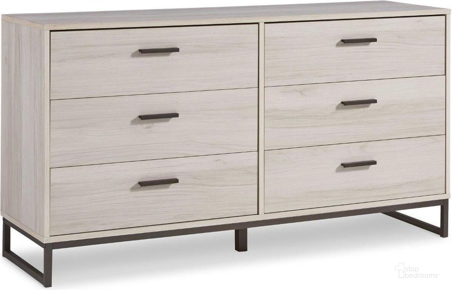 The appearance of Socalle Light Natural Six Drawer Dresser designed by Signature Design by Ashley in the modern / contemporary interior design. This light natural piece of furniture  was selected by 1StopBedrooms from Socalle Collection to add a touch of cosiness and style into your home. Sku: EB1864-231. Material: Metal. Product Type: Dresser. Image1