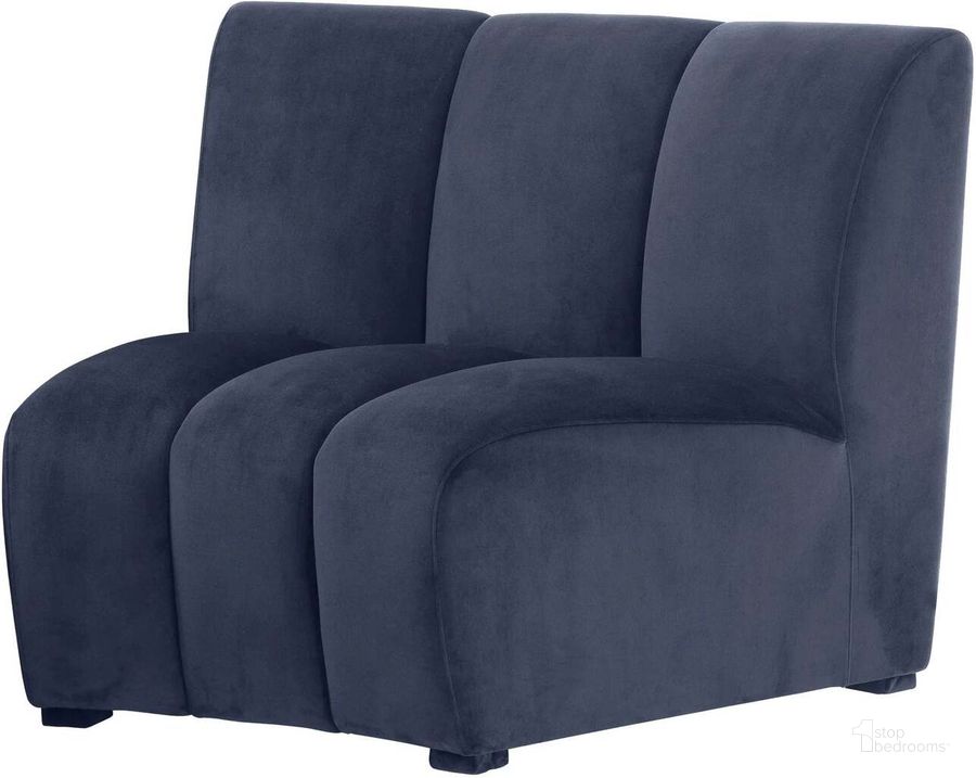 The appearance of Sofa Lando Savona Midnight Blue designed by Eichholtz in the modern / contemporary interior design. This blue piece of furniture  was selected by 1StopBedrooms from Lando Collection to add a touch of cosiness and style into your home. Sku: A112689. Product Type: Sofa. Material: Velvet. Image1