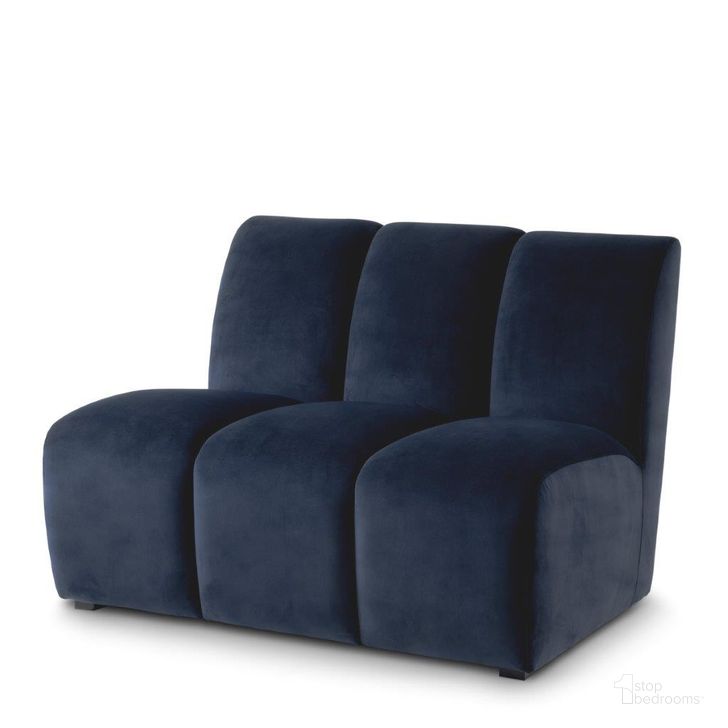 The appearance of Sofa Lando Straight Savona Midnight Blue designed by Eichholtz in the modern / contemporary interior design. This blue piece of furniture  was selected by 1StopBedrooms from Lando Collection to add a touch of cosiness and style into your home. Sku: A115086. Product Type: Sofa. Material: Velvet. Image1