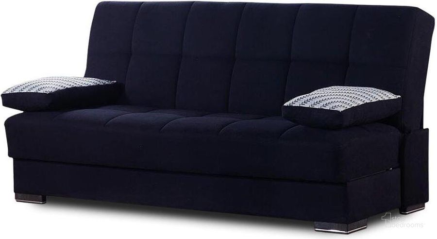 The appearance of Soho Upholstered Convertible Sofabed with Storage In Black SOHO-SB-BLK designed by Casamode in the modern / contemporary interior design. This black piece of furniture  was selected by 1StopBedrooms from Soho Collection to add a touch of cosiness and style into your home. Sku: SOHO-SB-BLK. Product Type: Sofa Bed. Material: Chenille. Image1