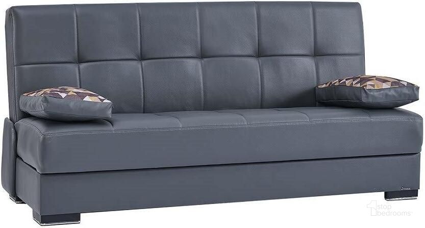 The appearance of Soho Upholstered Convertible Sofabed with Storage In Gray SOHO-SB-GY-PU designed by Casamode in the modern / contemporary interior design. This gray piece of furniture  was selected by 1StopBedrooms from Soho Collection to add a touch of cosiness and style into your home. Sku: SOHO-SB-GY-PU. Material: Leather. Product Type: Sofa Bed. Image1