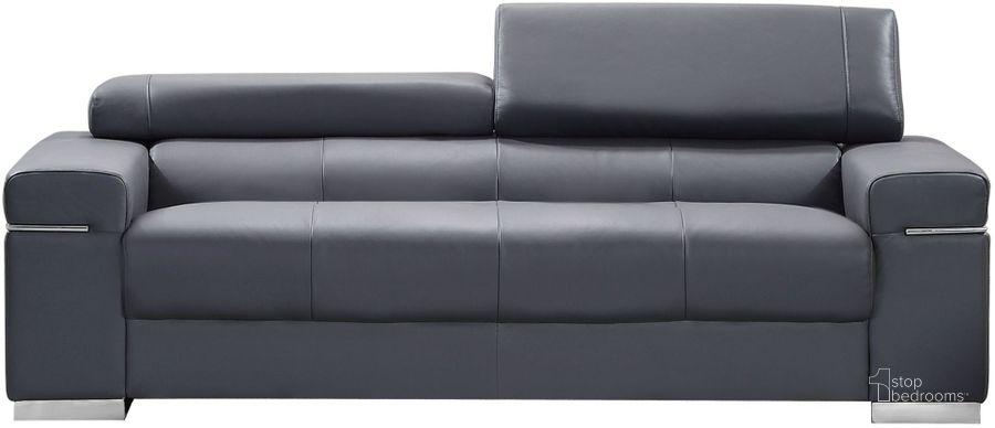 The appearance of Soho Grey Leather Sofa designed by J&M in the modern / contemporary interior design. This gray piece of furniture  was selected by 1StopBedrooms from Soho Collection to add a touch of cosiness and style into your home. Sku: 176551113-S-GR. Material: Leather. Product Type: Sofa.