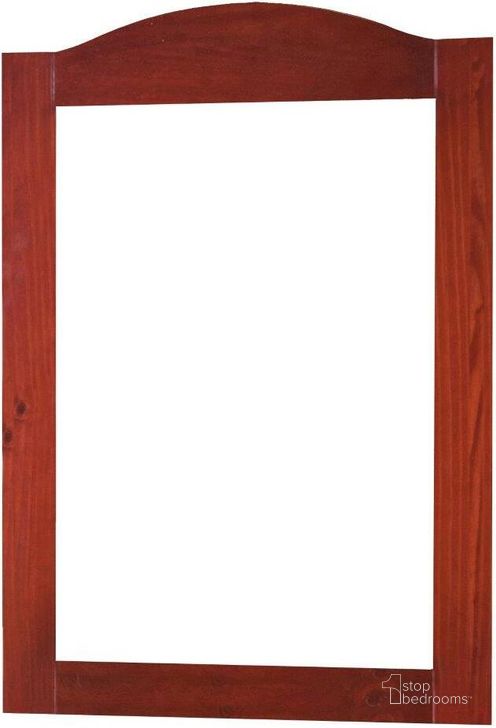 The appearance of Solid Wood Frame Mirror In Mahogany designed by Palace Imports in the transitional interior design. This mahogany piece of furniture  was selected by 1StopBedrooms from  to add a touch of cosiness and style into your home. Sku: 57102. Material: Wood. Product Type: Mirror. Image1