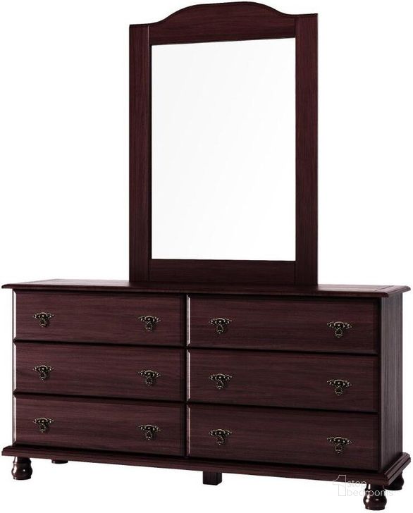The appearance of Solid Wood Kyle 6-Drawer Double Dresser In Java designed by Palace Imports in the traditional interior design. This java piece of furniture  was selected by 1StopBedrooms from Kyle Collection to add a touch of cosiness and style into your home. Sku: 8406. Material: Wood. Product Type: Dresser. Image1