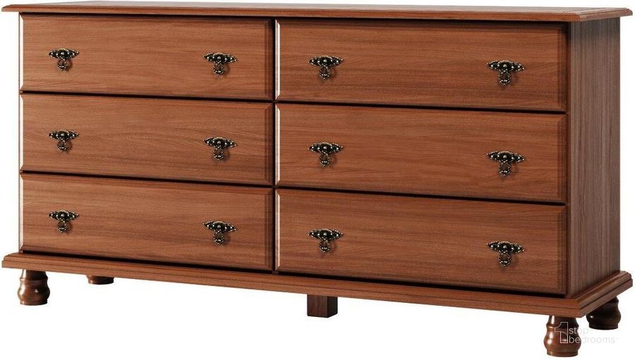 The appearance of Solid Wood Kyle 6-Drawer Double Dresser In Mocha designed by Palace Imports in the traditional interior design. This mocha piece of furniture  was selected by 1StopBedrooms from Kyle Collection to add a touch of cosiness and style into your home. Sku: 8403. Material: Wood. Product Type: Dresser. Image1