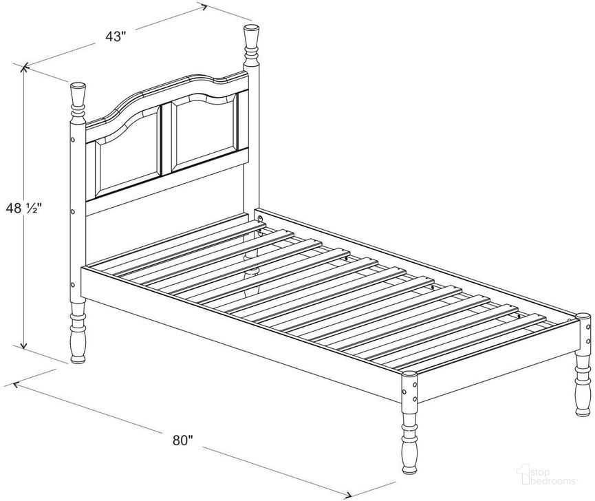 Solid Wood Kyle Twin Bed In White by Palace Imports 1StopBedrooms